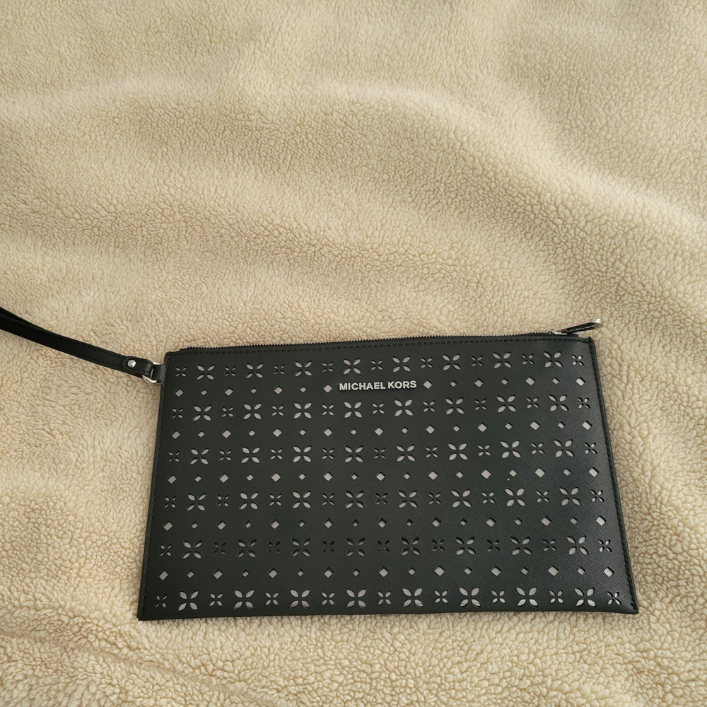 Michael Kors Black Wristlet Clutch